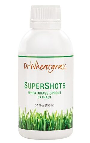 Dr Wheatgrass Supershots botella de extracto de hierba de trigo