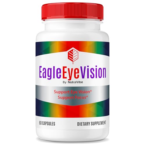 Version 1.0.0 Botella de NutraVibe Eagle Eye Vision con cápsulas para salud ocular