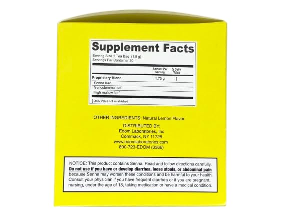 Bolsita individual de té detox limón para uso diario