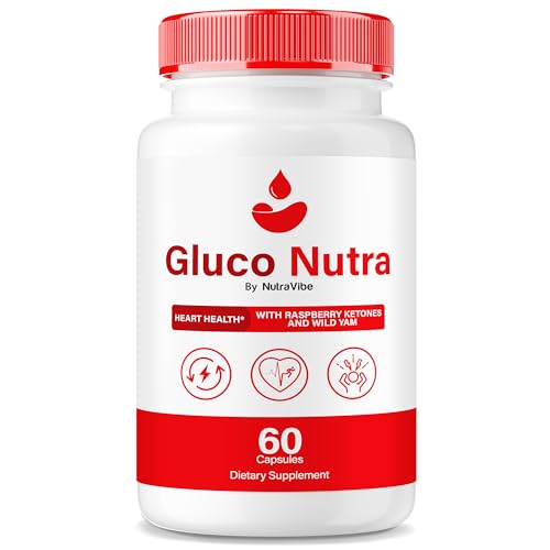 Frasco de Gluco Nutra pastillas apoyo energía y salud general