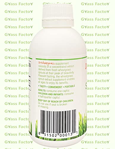 Etiqueta de Dr Wheatgrass Supershots extracto natural
