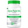 Frasco de cápsulas Glyco Pure Vita fórmula natural 60 contenedor