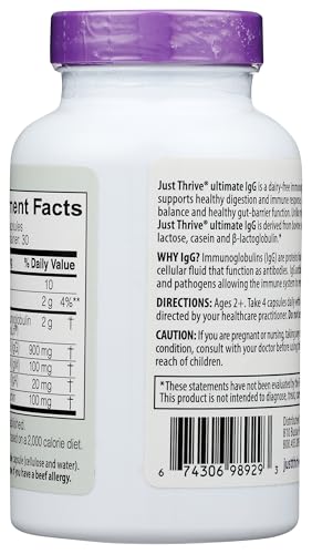 Just Thrive cápsulas vegetales para detox y defensa inmune