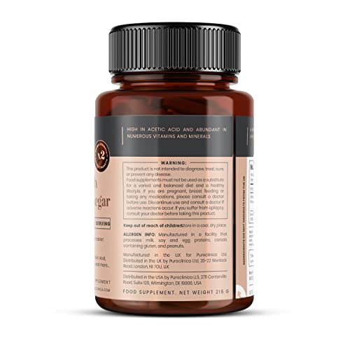 tabletas pureclinica vinagre sidra manzana doble fuerza