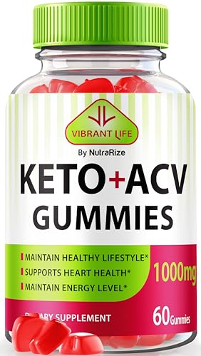 Frasco gomitas Vibrant Life Keto ACV para pérdida de peso 60 unidades