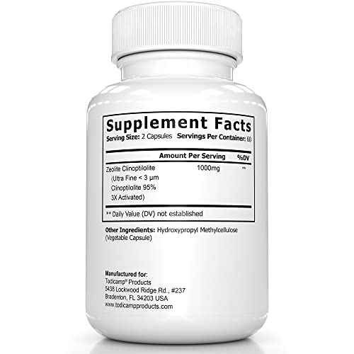 Caja de Cápsulas de Zeolita Detox TODICAMP