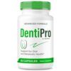 Frasco de cápsulas DentiPro para salud bucal y dientes fuertes