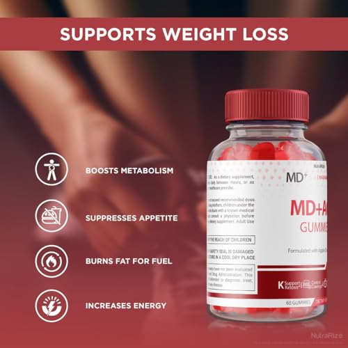 NutraRize MD + ACV gomitas para controlar antojos y quema grasa