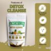 Detallado empaque Freshlydried detox cleanse