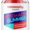 Frasco gomitas NutraRize Ketosophy ACV keto para bajar peso