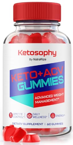 Frasco gomitas NutraRize Ketosophy ACV keto para bajar peso