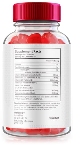 Version 1.0.0 Paquete de gomitas NutraRize X10Boost Keto ACV 120 unidades