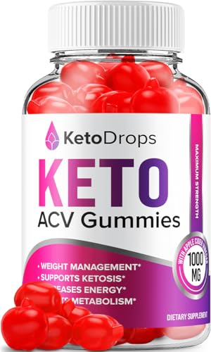 Frasco de gomitas Keto Drops ACV para control de peso