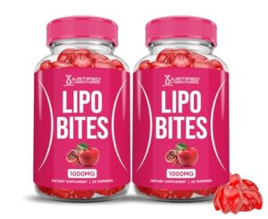 Paquete de 2 gomas Lipo Bites vinagre sidra manzana 1000mg