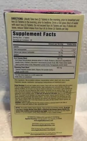 Applied Nutrition limpieza bayas acai botella paquete 3