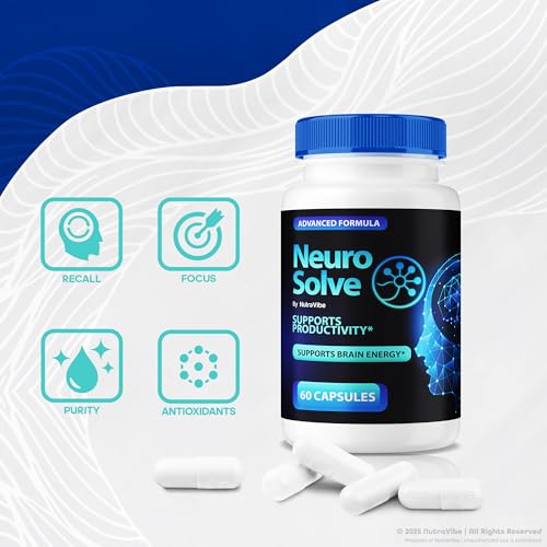 Cápsulas Neuro Solve para energía natural sin nerviosismo
