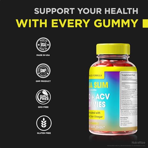 Envase trasero gomitas NutraRize Baja Slim Keto ACV