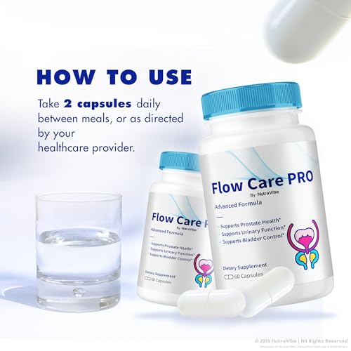 Suplemento NutraVibe Flow Care Pro para flujo urinario saludable
