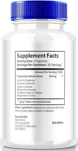 Frasco Keto Side cápsulas para apoyo keto natural y detox