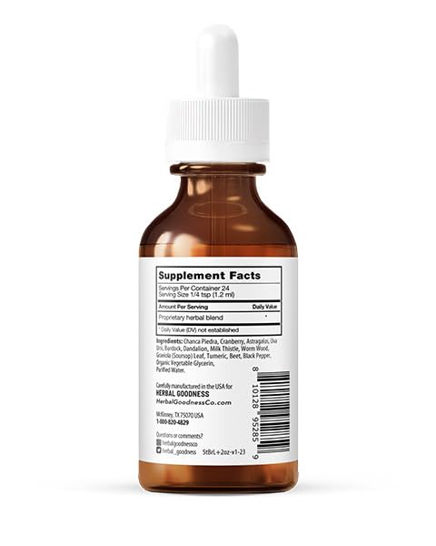 Herbal Goodness Break Those Stones Baby frasco y caja presentación