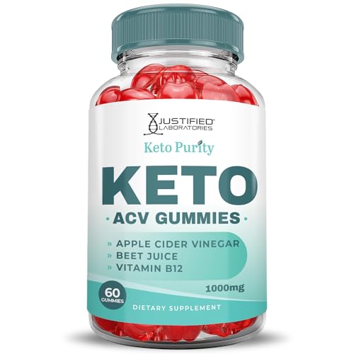 Frasco con gominolas Keto Genesis Keto ACV con vitamina b12 y jugo de remolacha en polvo