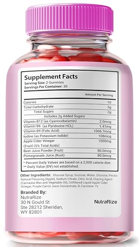 Detalle de gomitas Fast Track con ingredientes keto y vinagre de manzana