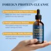 Etiqueta frontal del frasco Foreign Protein Cleanse