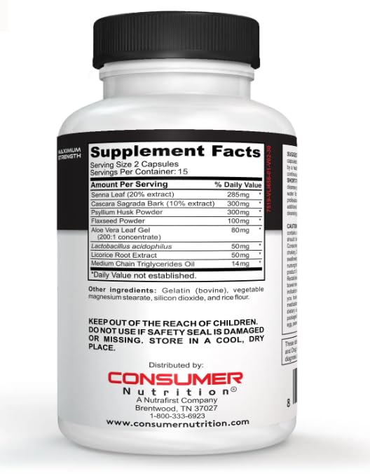 Cápsulas Colon Cleanse para limpieza intestinal y detox