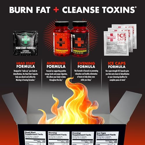 Cápsulas Rescue Detox para limpieza estomacal profunda