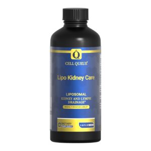 Suplemento cuidado renal Cell Queue botella frontal