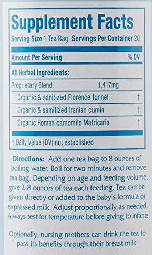 Alivio natural para cólicos de bebés en té orgánico