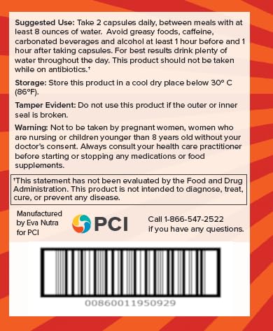 Version 1.0.0 Cápsulas PCI Restore para salud GI y limpieza suave