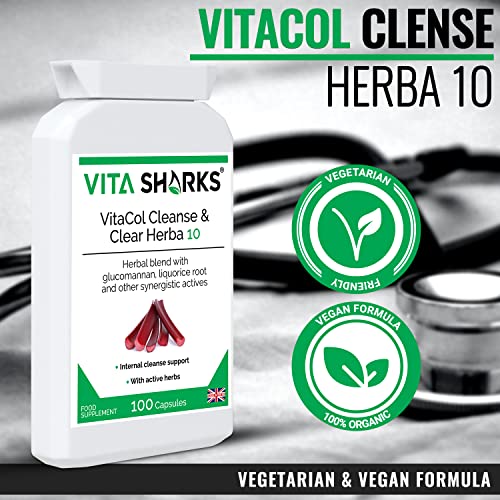 Suplemento VitaCol Clense 10 ingredientes herbales para apoyo intestinal