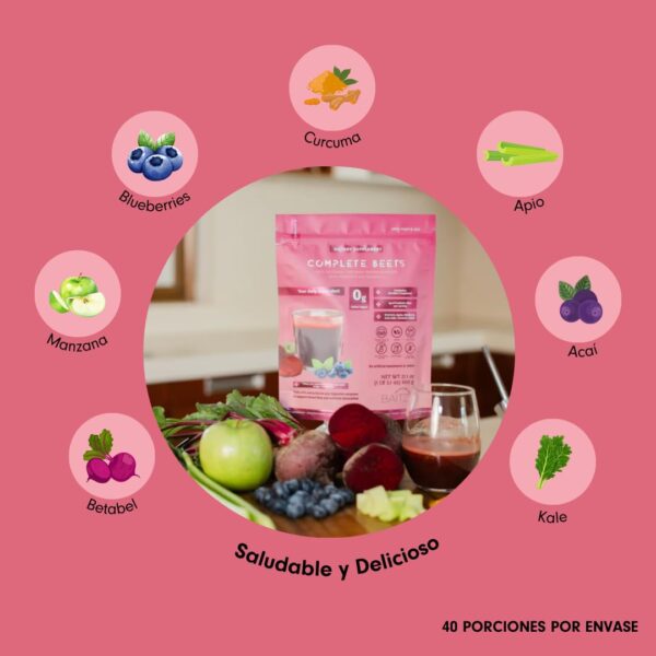 Bebida polvo betabel para atletas