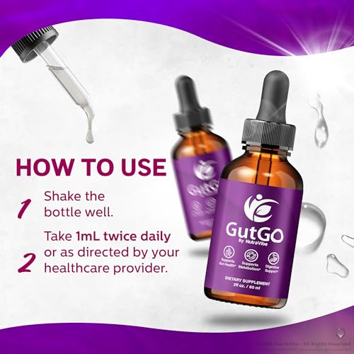 Fórmula de NutraVibe GutGo para uso diario.