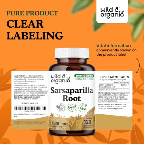 envase suplemento vegano raíz zarzaparrilla 60 días