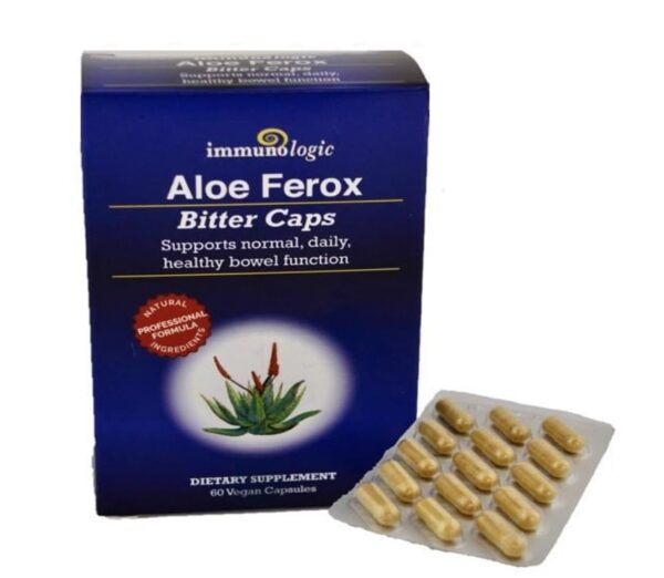 Blíster de cápsulas Aloe Ferox con hoja entera amarga