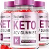 Radiant Slim Keto gomitas para pérdida de peso natural paquete 3