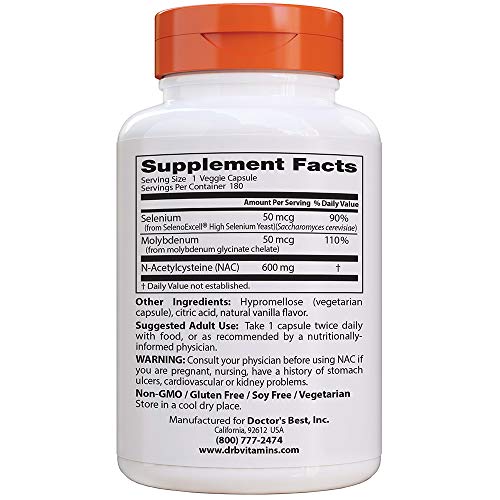 Cápsulas vegetales detox sin gluten ni soja de Doctor's Best