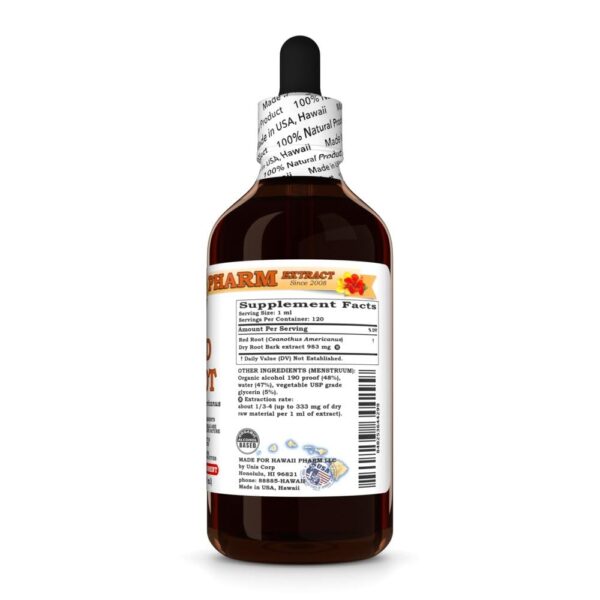 Botella extracto raíz roja Hawaii Pharm para digestión y detox