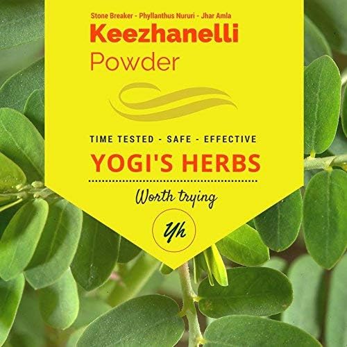 Polvo herbal Keezhanelli YOGIS HERBS para apoyo hepático