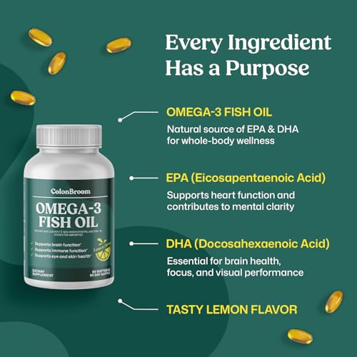 Cápsulas de omega 3 y suplemento para limpiador de colon ColonBroom