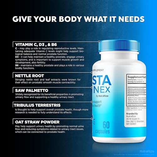 Etiqueta frontal cápsulas Prostalinex suplemento natural bienestar