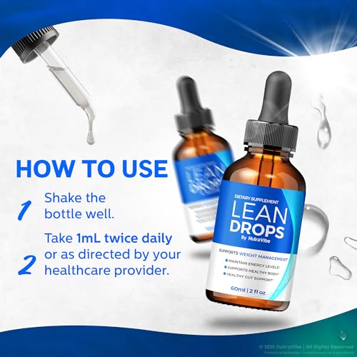 Presentación de 5 frascos Lean Drops para fitness