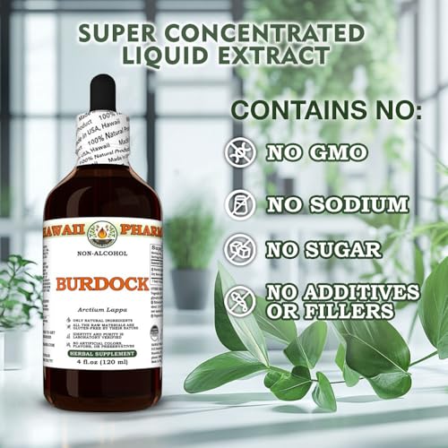 Extracto herbáceo Bardana Hawaii Pharm para bienestar y detox