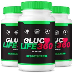 Paquete de cápsulas Gluco Life 360 para salud cardíaca y energía
