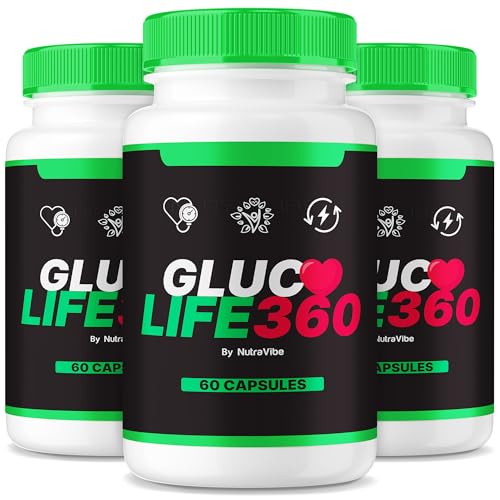 Paquete de cápsulas Gluco Life 360 para salud cardíaca y energía