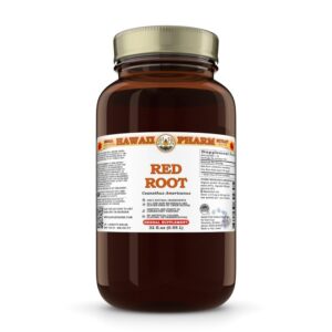 Botella de extracto de raíz roja Hawaii Pharm para bienestar cardíaco y linfático