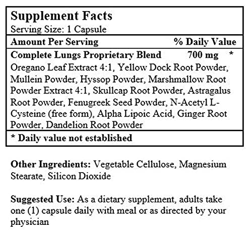 Version 1.0.0 Fórmula Pulmonar Nu-Health envase lateral 60 cápsulas vegetales