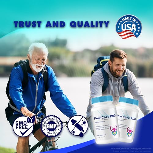 NutraVibe Flow Care Pro 60 cápsulas para salud masculina